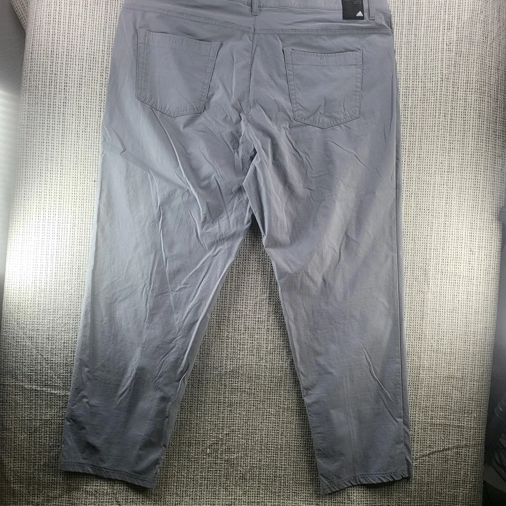 Adidas Golf Pants Mens 42x30 Gray‎ Primegreen Go-To 5 Pocket Tapered Fit Golf